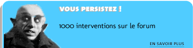 Le 11/01/12 : 1000 posts forums