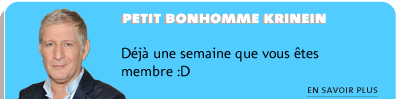 Le 30/12/11 : Membre depuis une semaine