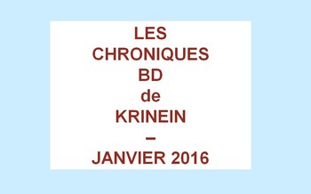 Les sorties BD de janvier 2016 chroniquées par KRINEIN