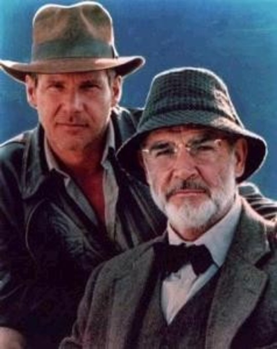 Jones père (Sean Connery) et fils (Harrison Ford)