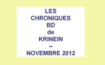 Les sorties BD de Novembre chroniquées par KRINEIN