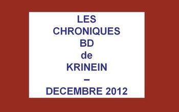 Les sorties BD de Décembre chroniquées par KRINEIN