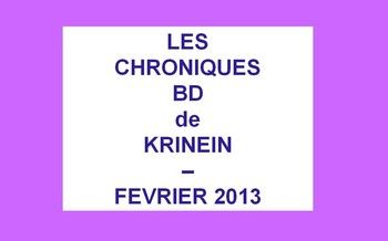 Les sorties BD de Février chroniquées par KRINEIN