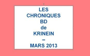 Les sorties BD de Mars chroniquées par KRINEIN