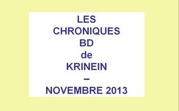 Les sorties BD de Novembre 2013