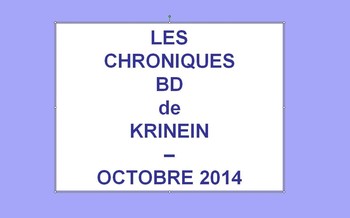 Les sorties BD d'octobre 2014 chroniquées par KRINEIN