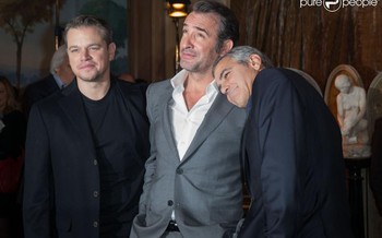 Jean Dujardin et George Clooney dans une pub Nespresso