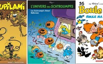 Marsupilami T28, Univers des Schtroumpfs T5, Boule et Bill T35