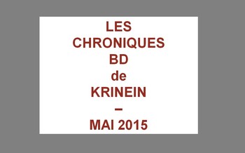 Les sorties BD de mai 2015 chroniquées par KRINEIN