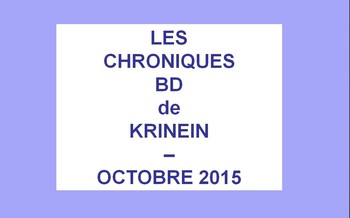Les sorties BD d'octobre 2015 chroniquées par KRINEIN