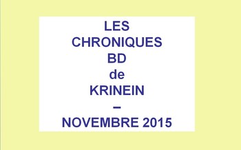 Les sorties BD de novembre-décembre 2015 chroniquées par KRINEIN