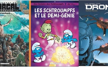 LE LOMBARD : Les Schtroumpfs T34, Drones T2, La Jeunesse de Thorgal T4