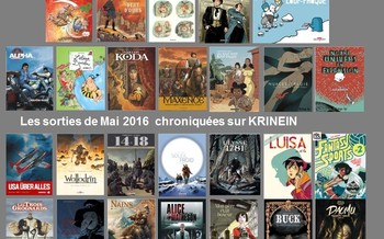Les sorties BD de mai 2016 chroniquées par KRINEIN
