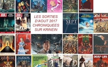Les sorties BD d'août 2017 chroniquées par KRINEIN