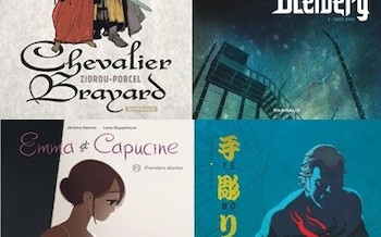 Dargaud : Emma et Capucine T2, Tebori T3, Le projet Bleiberg T2, Chevalier Brayard 