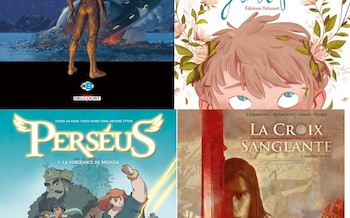 Delcourt : Histoire secrète T35, Les Fleurs de Grand-frère, Perséus T1, La croix sanglante T1