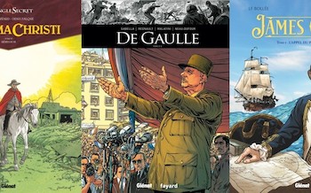 Glénat : Lacrima christi T6, De Gaulle T3, James Cook T1