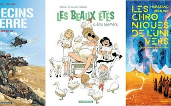 Dargaud : Médecins de guerre T1, Les beaux étés T6, Les chroniques de l'univers T2