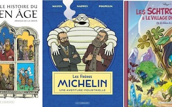 Le Lombard : La véritable histoire du Moyen-âge, Les Schtroumpfs et le village des filles T5, Les frères Michelin