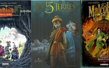 Delcourt : Les 5 Terres T8, Malcom Max T3, Donjon monsters T15
