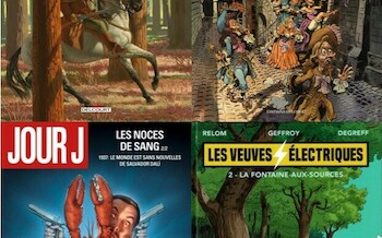 Delcourt : Les Veuves électriques T2, Jour J T47, L'impudence des chiens, Marshal Bass T8