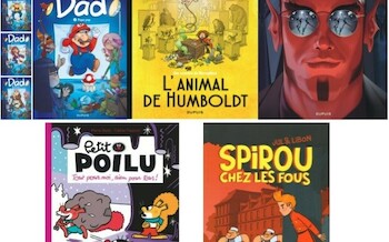 Dupuis : Le Marsupilami de Flix, Petit Poilu T27, Dad T9, Zombillenium T6, Le Spirou de Libon et Jul