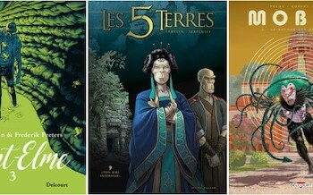 Delcourt : Saint-Elme T3, Les 5 Terres T9, Mobius T3