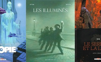 Delcourt : Utopie T1, Les Illuminés, Le Serpent et la Lance T3, 