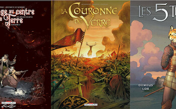Delcourt : Voyage au centre de la Terre T2, La couronne de verre T2, Les 5 Terres