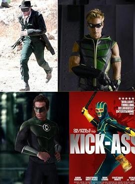 Green Hornet, Green Arrow, Green Lantern, Kick-Ass
