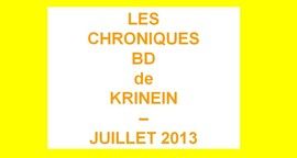 Les sorties BD de Juillet 2013 chroniquées par KRINEIN