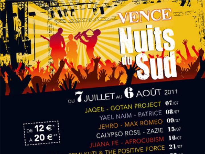 Festival des Nuits du Sud : du 7 juillet au 6 août à Vence